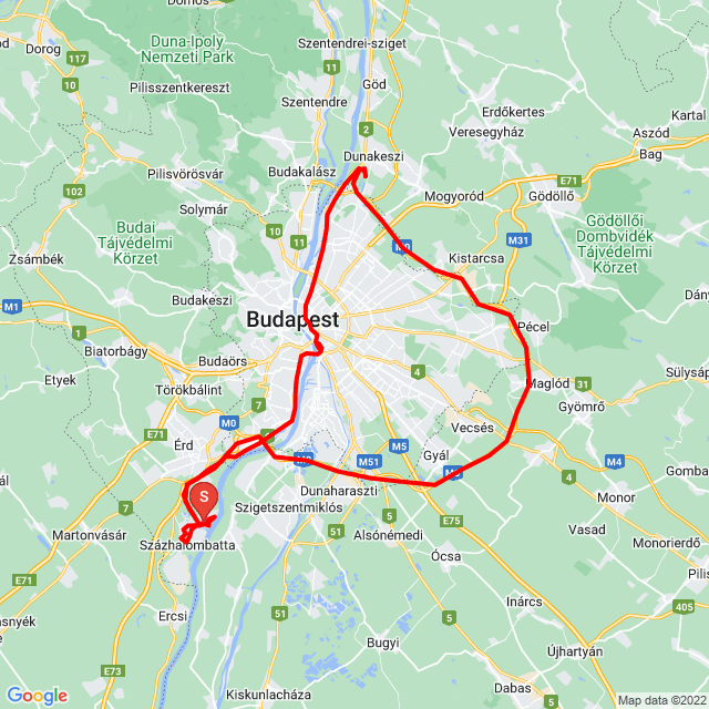 Útvonal neve: 20221018_Meló<br>Motoros: Berci<br>Indulás: 2022.10.18.<br>Távolság: 143.049 km<br>Átlagsebesség: 77 km/h<br> 20221018_Meló
