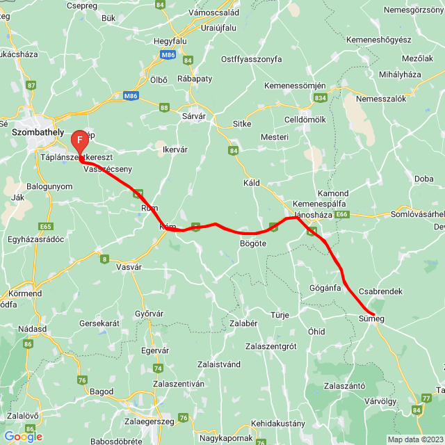 Name of route: 20230219_130156<br>Biker's name: Szabó András<br>Start: 2023.02.19.<br>Distance: 117.13 km<br>Average speed: 93 km/h<br> 20230219_130156