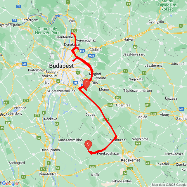 Name of route: 20230515_192200<br>Biker's name: Kiss István Péter<br>Start: 2023.05.15.<br>Distance: 446.777 km<br>Average speed: 76 km/h<br> 20230515_192200