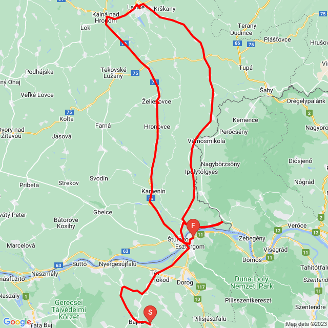 Nom du voyage: 20230618_102621<br>Motard: Molnár Viktor<br>Départ: 2023.06.18.<br>Distance: 179.333 km<br>Vitesse moyenne: 61 km/h<br> 20230618_102621