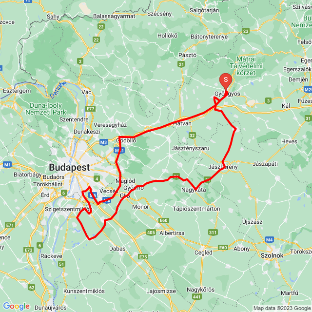 Nom du voyage: 20230618_093955<br>Motard: Tamás Kis<br>Départ: 2023.06.18.<br>Distance: 268.817 km<br>Vitesse moyenne: 81 km/h<br> 20230618_093955