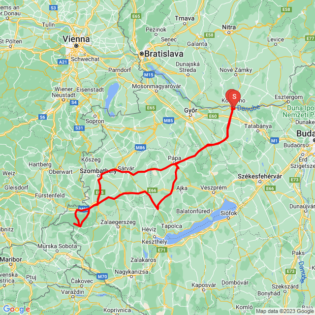 Nom du voyage: 2023.06.18 - Piacjárat<br>Motard: Májki<br>Départ: 2023.06.18.<br>Distance: 467.726 km<br>Vitesse moyenne: 95 km/h<br> 2023.06.18 - Piacjárat