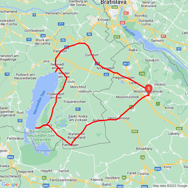 Name of route: Laza péntek délután négyesben....<br>Biker's name: Zsolt Bánlaki Papa<br>Start: 2023.06.30.<br>Distance: 129.354 km<br>Average speed: 53 km/h<br> Laza péntek délután négyesben....