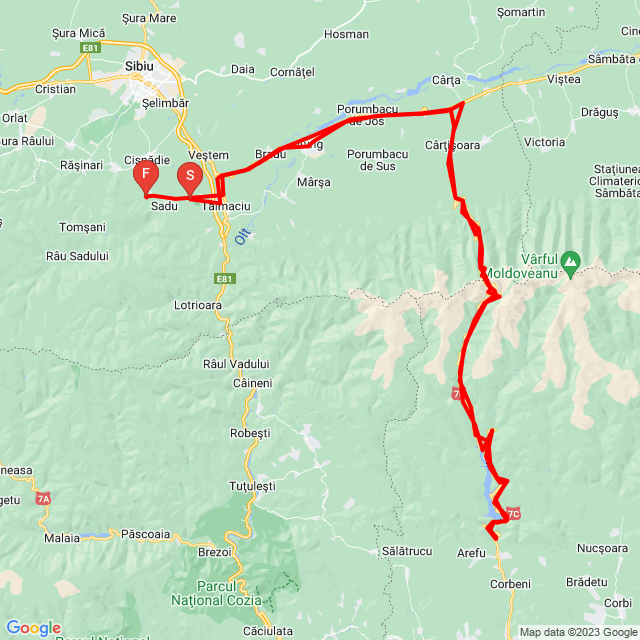 Name of route: balea es vidra tavak a transfogarason<br>Biker's name: Köles Mihály<br>Start: 2023.06.30.<br>Distance: 271.8 km<br>Average speed: 56 km/h<br> balea es vidra tavak a transfogarason
