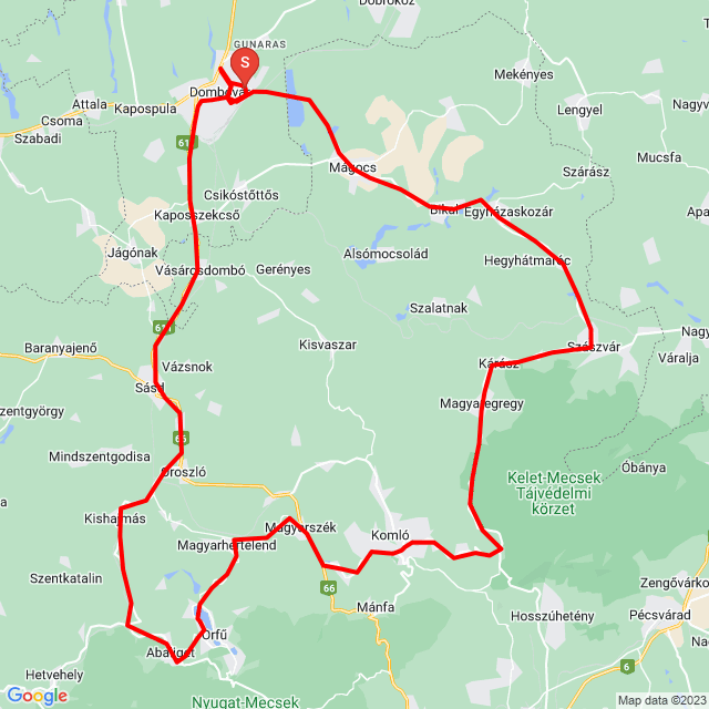Name of route: 20230630_161834<br>Biker's name: Steve<br>Start: 2023.06.30.<br>Distance: 107.047 km<br>Average speed: 54 km/h<br> 20230630_161834