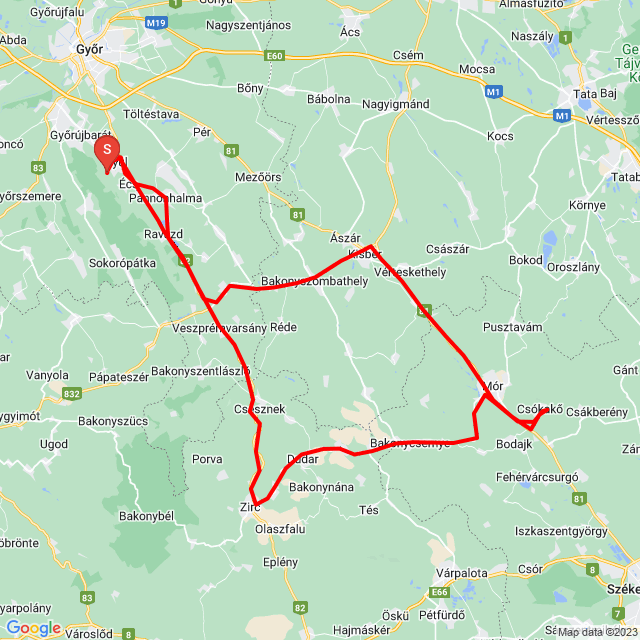 Nome della gita: 20230625_133400<br>Motorista: Zoltan Bakom<br>Partenza: 2023.06.25.<br>Distanza: 161.125 km<br>Velocità media: 73 km/h<br> 20230625_133400