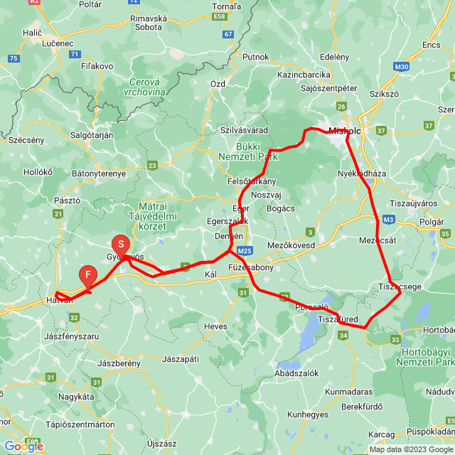 Nom du voyage: 20230615_110153<br>Motard: Gimesi Balázs<br>Départ: 2023.06.15.<br>Distance: 335.896 km<br>Vitesse moyenne: 68 km/h<br> 20230615_110153
