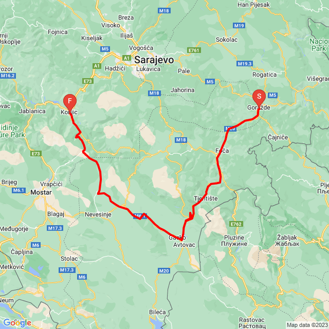 Gorazde(BIH)-Konjic(BIH)