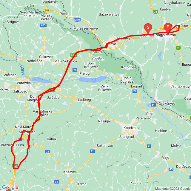 Nom du voyage: 20230910_142647<br>Motard: Péter Barnóczky<br>Départ: 2023.09.10.<br>Distance: 236.569 km<br>Vitesse moyenne: 82 km/h<br> 20230910_142647