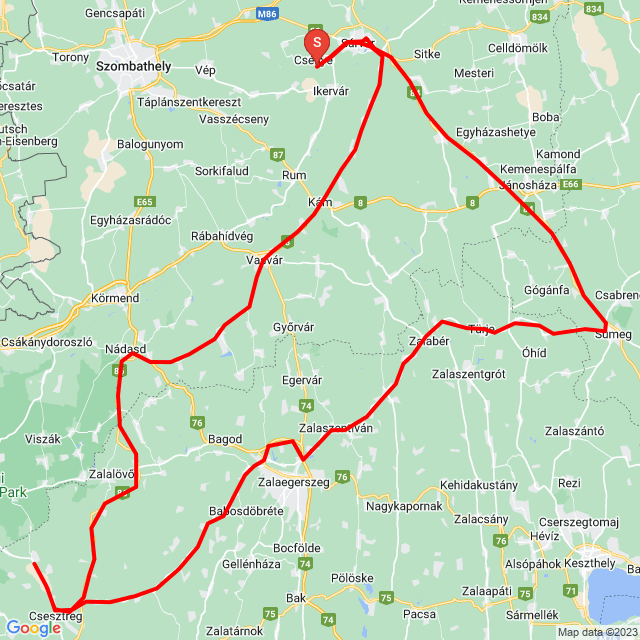 Nome della gita: kerkafalva20230920_132419<br>Motorista: Hekfusz Attila<br>Partenza: 2023.09.20.<br>Distanza: 231.859 km<br>Velocità media: 74 km/h<br> kerkafalva20230920_132419