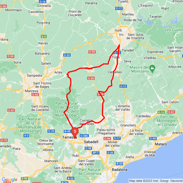 Nome della gita: 20230921_101400<br>Motorista: Juan Gabriel Marcos<br>Partenza: 2023.09.21.<br>Distanza: 128.958 km<br>Velocità media: 57 km/h<br> 20230921_101400