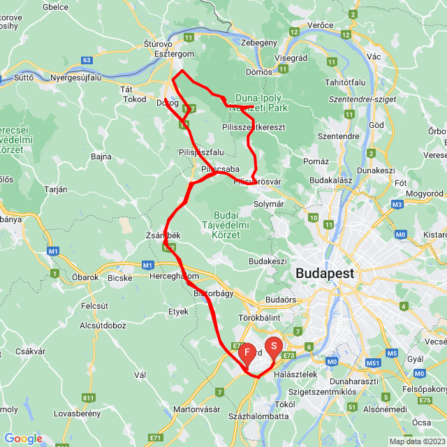 Name of route: kis gurulás<br>Biker's name: Karalyos Sandor<br>Start: 2023.10.07.<br>Distance: 156.179 km<br>Average speed: 56 km/h<br> kis gurulás