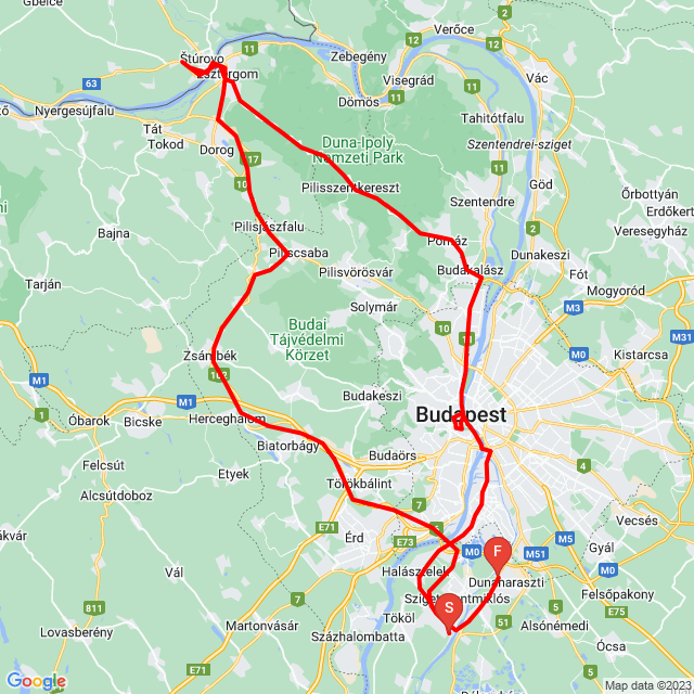 Nom du voyage: 20231007_103002<br>Motard: Besenyei Mónika<br>Départ: 2023.10.07.<br>Distance: 192.089 km<br>Vitesse moyenne: 53 km/h<br> 20231007_103002