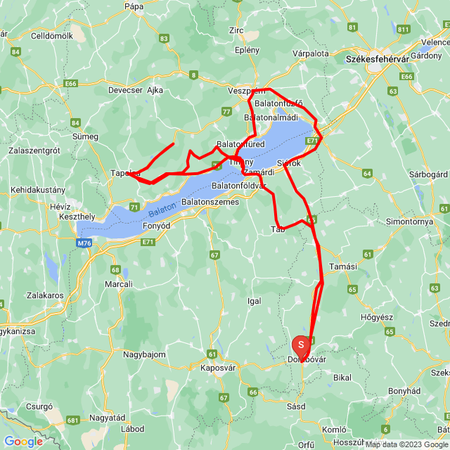 Nom du voyage: 20231007_073548<br>Motard: Bilecz Tibor<br>Départ: 2023.10.07.<br>Distance: 343.106 km<br>Vitesse moyenne: 70 km/h<br> 20231007_073548