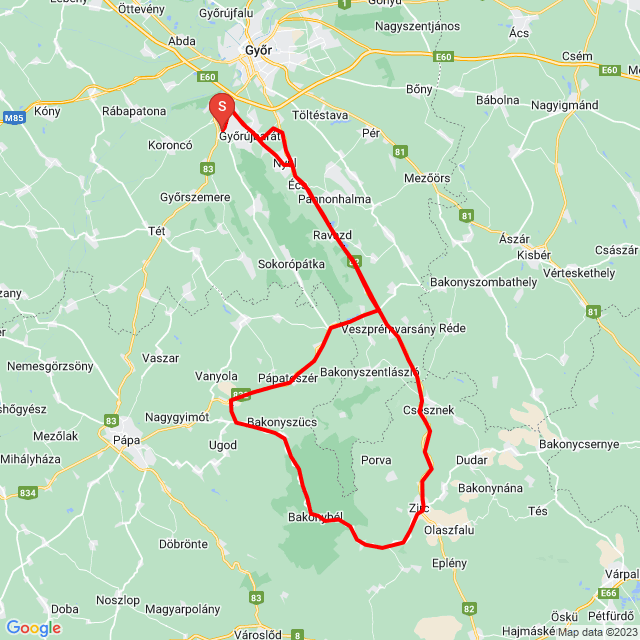 Name of route: 20231011_121956<br>Biker's name: Sagi Laszlo<br>Start: 2023.10.11.<br>Distance: 140.733 km<br>Average speed: 84 km/h<br> 20231011_121956