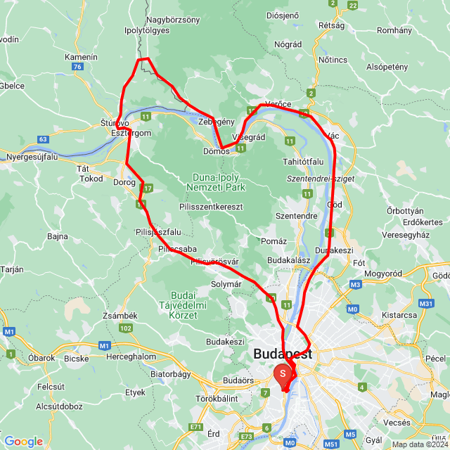 Nome della gita: 20240323_110416<br>Motorista: Tamás Nagy<br>Partenza: 2024.03.23.<br>Distanza: 152.72 km<br>Velocità media: 46 km/h<br> 20240323_110416