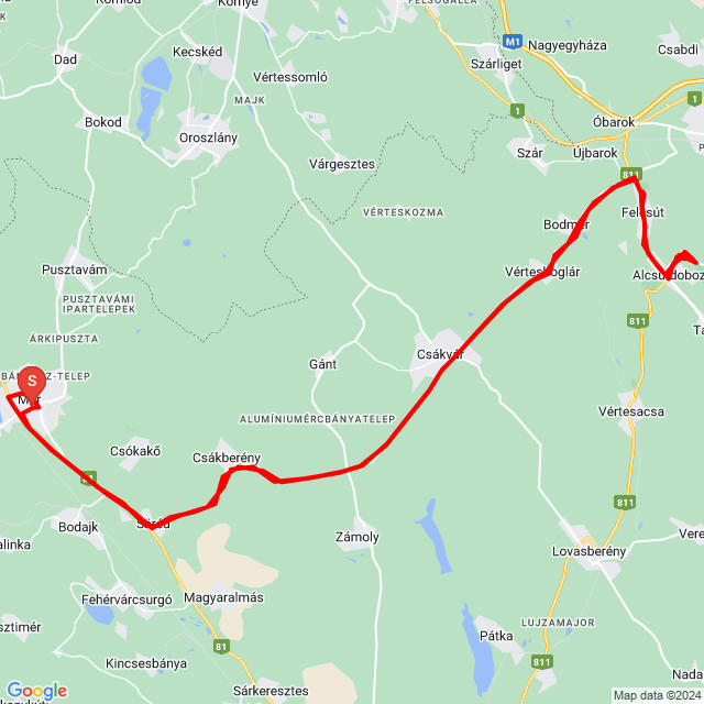 Name of route: 20240401_135739<br>Biker's name: Maron Gergő<br>Start: 2024.04.01.<br>Distance: 103.638 km<br>Average speed: 57 km/h<br> 20240401_135739