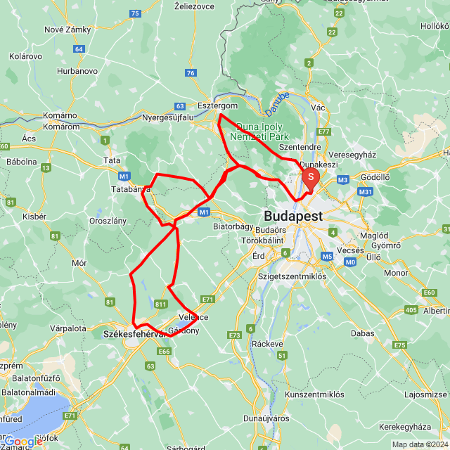 Name of route: Ágyúgolyó futam Vol2<br>Biker's name: Miczak Balazs<br>Start: 2024.04.07.<br>Distance: 300.849 km<br>Average speed: 67 km/h<br> Ágyúgolyó futam Vol2