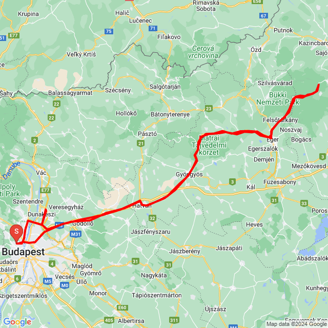 Nom du voyage: 20240413_082103<br>Motard: Netti Hollander<br>Départ: 2024.04.13.<br>Distance: 408.174 km<br>Vitesse moyenne: 64 km/h<br> 20240413_082103