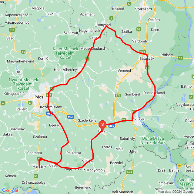 Nom du voyage: 20240413_154047_Gyoggyal<br>Motard: Valacko<br>Départ: 2024.04.13.<br>Distance: 177.645 km<br>Vitesse moyenne: 81 km/h<br> 20240413_154047_Gyoggyal
