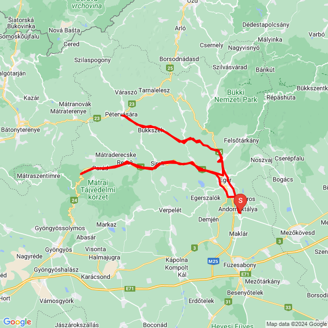 Nom du voyage: 20240413_102849<br>Motard: Jónás Péter<br>Départ: 2024.04.13.<br>Distance: 154.534 km<br>Vitesse moyenne: 53 km/h<br> 20240413_102849
