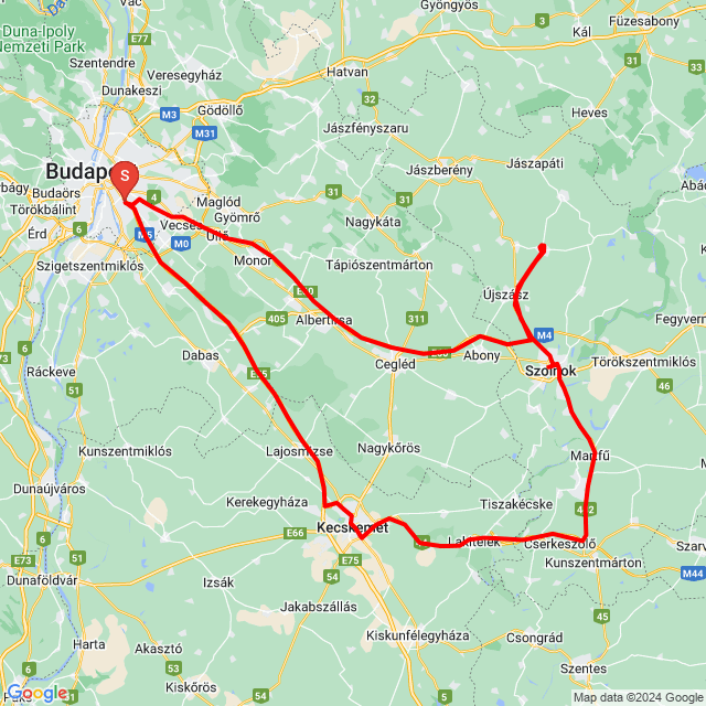 Nom du voyage: 20240413_110226<br>Motard: Magyar Ferenc<br>Départ: 2024.04.13.<br>Distance: 310.93 km<br>Vitesse moyenne: 86 km/h<br> 20240413_110226
