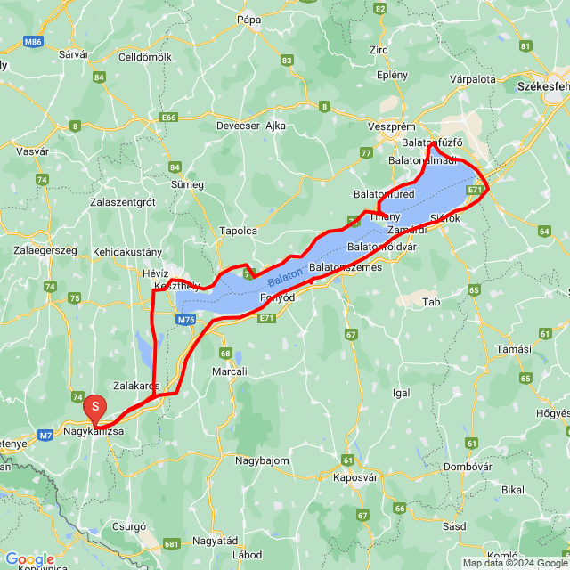 Nom du voyage: 20240413_082853<br>Motard: Kisiván Tibor<br>Départ: 2024.04.13.<br>Distance: 273.856 km<br>Vitesse moyenne: 57 km/h<br> 20240413_082853
