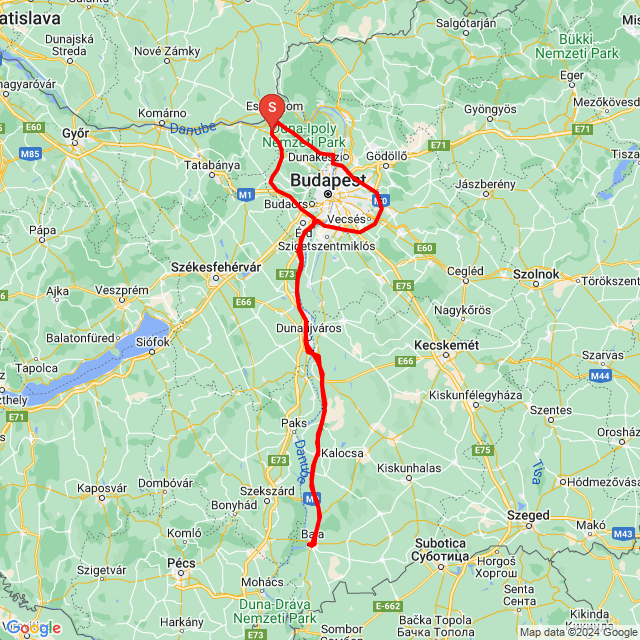Nom du voyage: 20240413_082130<br>Motard: Balogh Zsuzsanna<br>Départ: 2024.04.13.<br>Distance: 469.871 km<br>Vitesse moyenne: 76 km/h<br> 20240413_082130