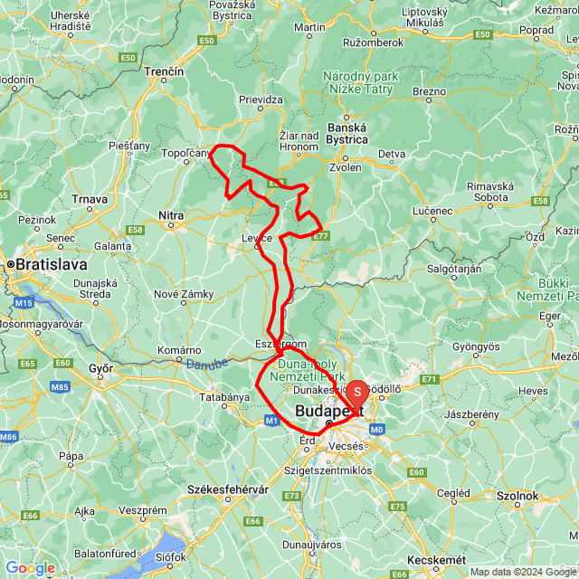 Name of route: Selmecbánya <br>Biker's name: László Takács<br>Start: 2024.05.01.<br>Distance: 495.097 km<br>Average speed: 59 km/h<br> Selmecbánya
