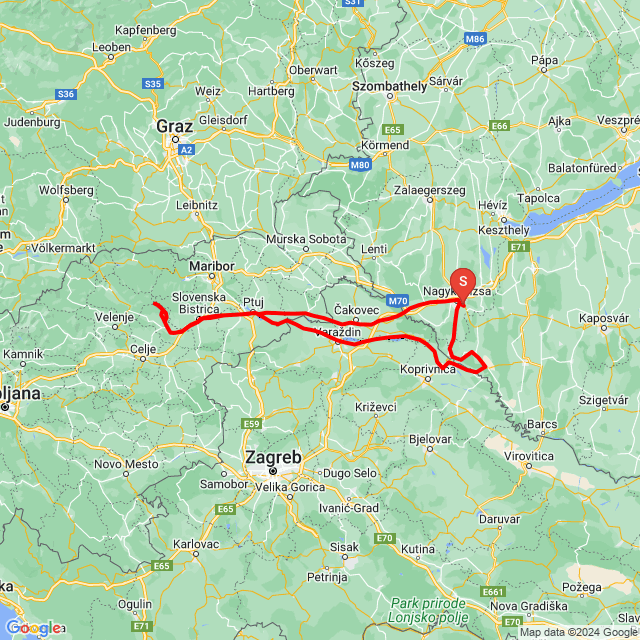 Name of route: 20240511_075833<br>Biker's name: Bedő istvàn<br>Start: 2024.05.11.<br>Distance: 399.938 km<br>Average speed: 60 km/h<br> 20240511_075833