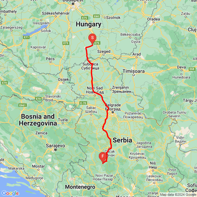 Nome della gita: 20230806 Albán túra 1. nap <br>Motorista: György Gábor<br>Partenza: 2023.08.06.<br>Distanza: 452.208 km<br>Velocità media: 90 km/h<br> 20230806 Albán túra 1. nap