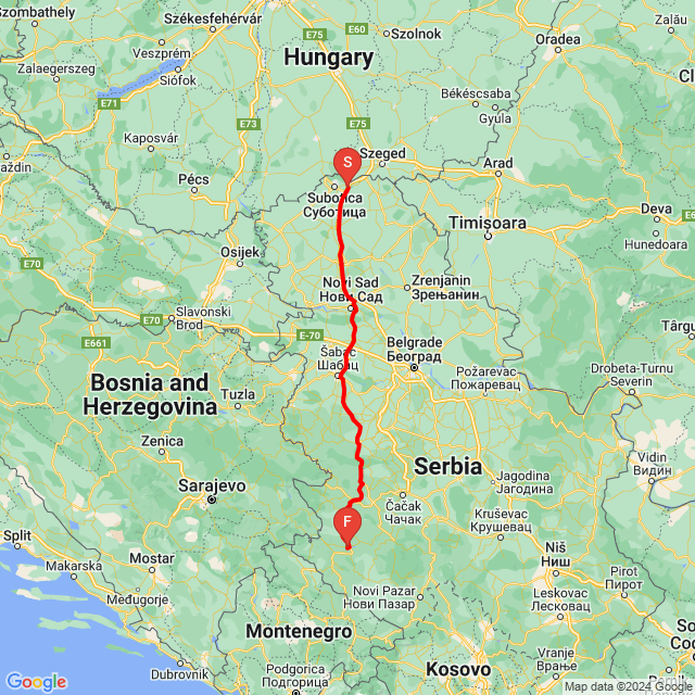 Nome della gita: 20240622_Albánia 1. nap<br>Motorista: Stróbel János Studi<br>Partenza: 2024.06.22.<br>Distanza: 374.229 km<br>Velocità media: 73 km/h<br> 20240622_Albánia 1. nap