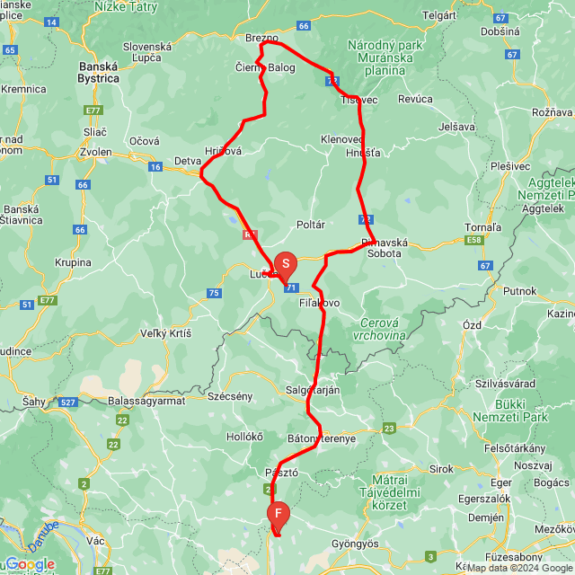 Nom du voyage: 20240627_112712<br>Motard: Rigó Dániel<br>Départ: 2024.06.27.<br>Distance: 237.395 km<br>Vitesse moyenne: 78 km/h<br> 20240627_112712