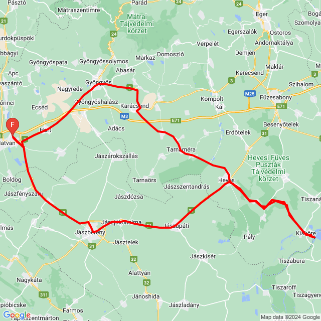 Nom du voyage: 20240627_Kiskőrös, Szilvi, Timi, Ati<br>Motard: Á Ákos<br>Départ: 2024.06.27.<br>Distance: 177.032 km<br>Vitesse moyenne: 75 km/h<br> 20240627_Kiskőrös, Szilvi, Timi, Ati