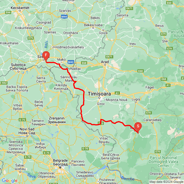 Nom du voyage: Szerb-Bulgár-Román túra 4. nap<br>Motard: Dr.Orell Zsolt<br>Départ: 2024.06.27.<br>Distance: 255.291 km<br>Vitesse moyenne: 71 km/h<br> Szerb-Bulgár-Román túra 4. nap