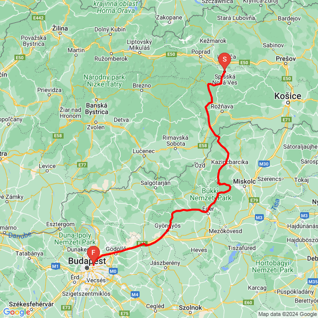 Name of route: 20240630_Iglo-Bp_3.nap<br>Biker's name: Ádám Prókai<br>Start: 2024.06.30.<br>Distance: 362.468 km<br>Average speed: 75 km/h<br> 20240630_Iglo-Bp_3.nap