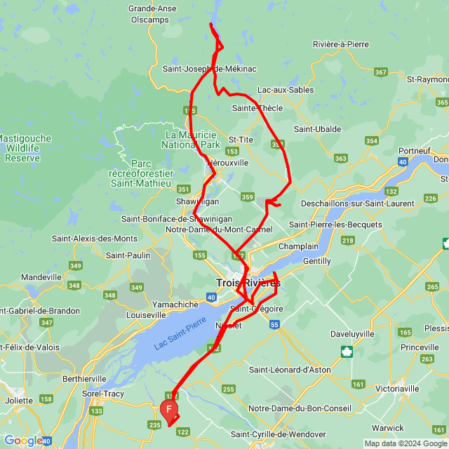 Nome della gita: 20240730_075455<br>Motorista: Davy Duchesne<br>Partenza: 2024.07.30.<br>Distanza: 438.068 km<br>Velocità media: 53 km/h<br> 20240730_075455