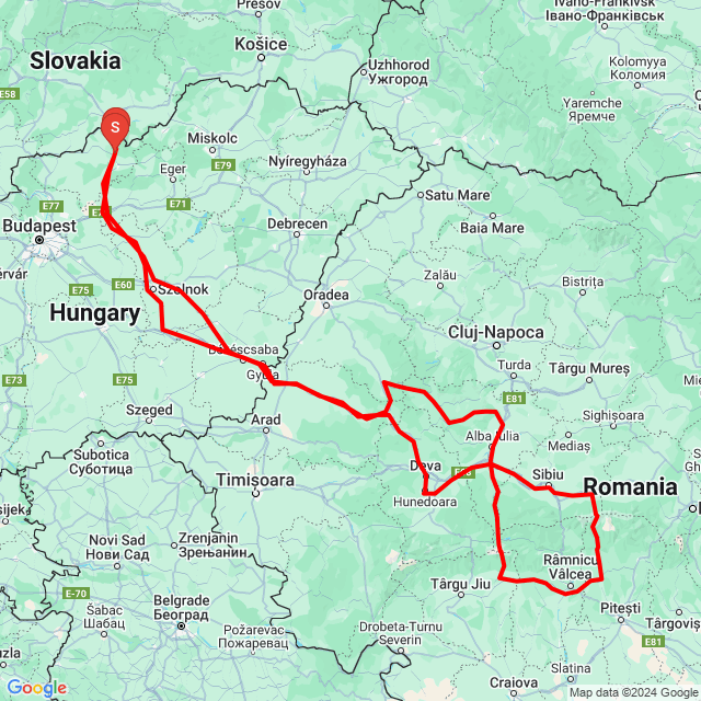 Nom du voyage: 20240904_120821<br>Motard: Szabolcs<br>Départ: 2024.09.04.<br>Distance: 1714.87 km<br>Vitesse moyenne: 77 km/h<br> 20240904_120821