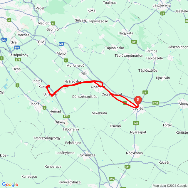 Name of route: 20240923_114951<br>Biker's name: Norbert<br>Start: 2024.09.23.<br>Distance: 169.993 km<br>Average speed: 77 km/h<br> 20240923_114951