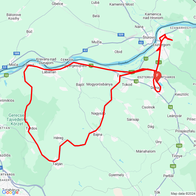 Name of route: 20240924_Majával.<br>Biker's name: Béla Óvári<br>Start: 2024.09.24.<br>Distance: 101.649 km<br>Average speed: 50 km/h<br> 20240924_Majával.