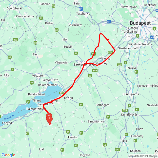 Útvonal neve: 20240927_150358<br>Motoros: Viki Bakos<br>Indulás: 2024.09.27.<br>Távolság: 230.694 km<br>Átlagsebesség: 60 km/h<br> 20240927_150358