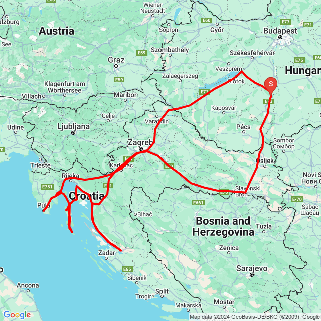 Útvonal neve: Isztria - fél. sz-Cres-Krk-Senj<br>Motoros: Z1000sx, Zx9r<br>Indulás: 2024.09.28.<br>Távolság: 1696.14 km<br>Átlagsebesség: 83 km/h<br> Isztria - fél. sz-Cres-Krk-Senj