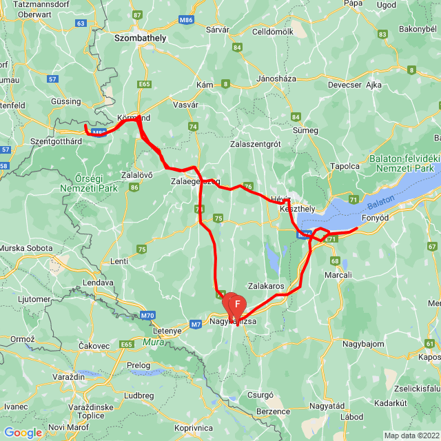 Nome della gita: 2016.04.03<br>Motorista: Mihalics Sándor<br>Partenza: 2016.04.03.<br>Distanza: 288.223 km<br>Velocità media: 85 km/h<br> 2016.04.03