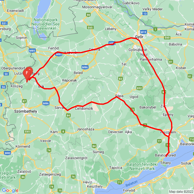 Nome della gita: 20160403<br>Motorista: Valentin Szábár<br>Partenza: 2016.04.03.<br>Distanza: 338.748 km<br>Velocità media: 79 km/h<br> 20160403