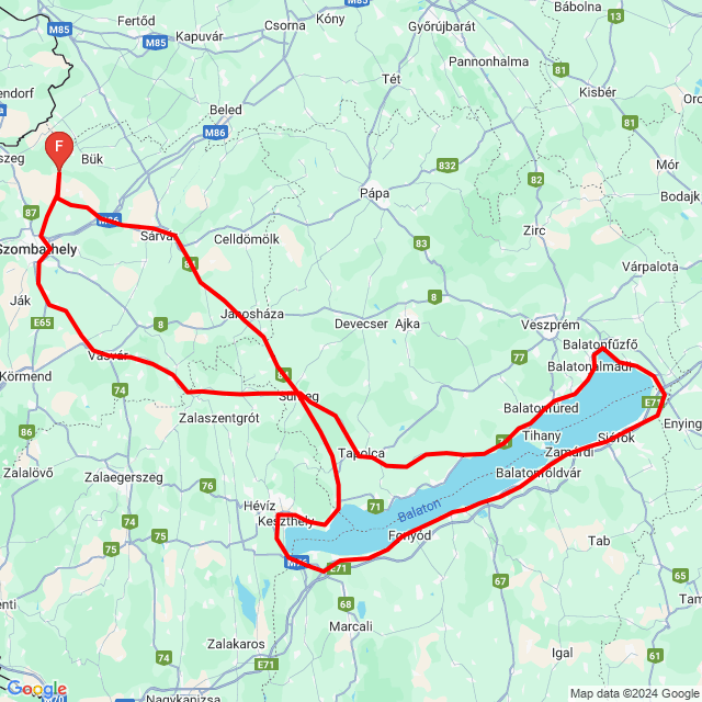 Nome della gita: 20241103_084301<br>Motorista: Őri Anna<br>Partenza: 2024.11.03.<br>Distanza: 389.424 km<br>Velocità media: 81 km/h<br> 20241103_084301