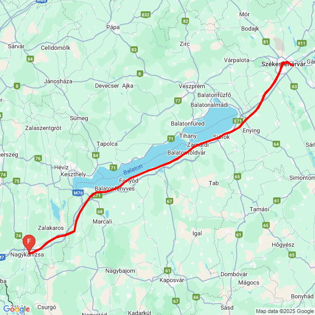 Name of route: 2025.02.22 Szfvár parfümök leszállítása <br>Biker's name: Kecó<br>Start: 2025.02.22.<br>Distance: 297.169 km<br>Average speed: 64 km/h<br> 2025.02.22 Szfvár parfümök leszállítása