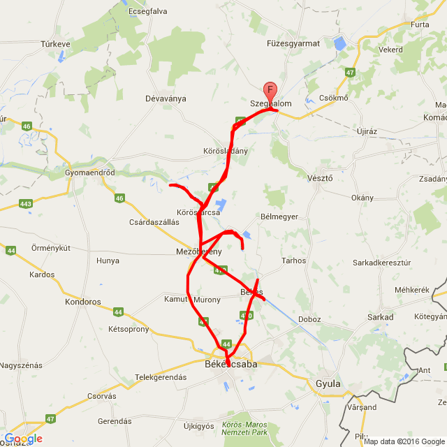 Name of route: 20160420_092615<br>Biker's name: Török Imre<br>Start: 2016.04.20.<br>Distance: 148.229 km<br>Average speed: 50 km/h<br> 20160420_092615