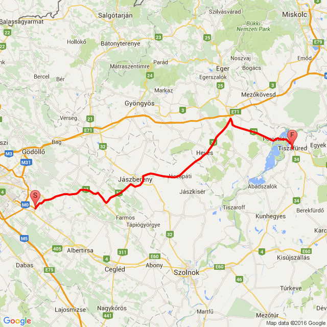 Name of route: 20160423_1<br>Biker's name: Miki<br>Start: 2016.04.23.<br>Distance: 148.835 km<br>Average speed: 86 km/h<br> 20160423_1
