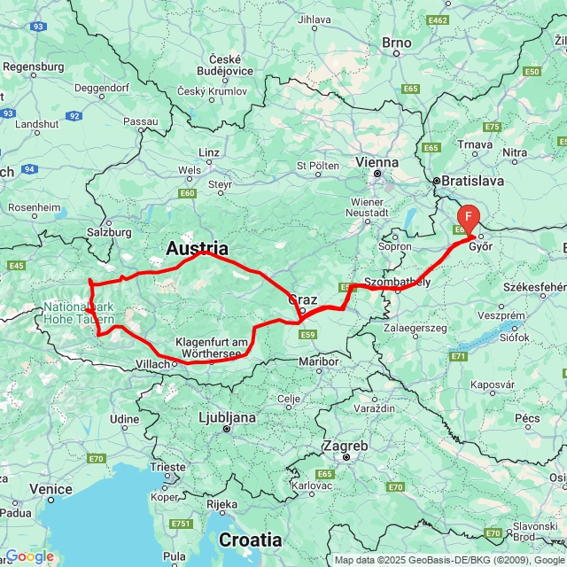 Nom du voyage: Lockner vol 2<br>Motard: Ádám Pilikta<br>Départ: 2025.05.02.<br>Distance: 1061.27 km<br>Vitesse moyenne: 88 km/h<br> Lockner vol 2