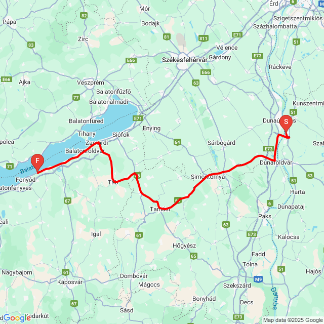 Name of route: 20250606_075744 Alone<br>Biker's name: Rózsa Zalán<br>Start: 2025.06.06.<br>Distance: 156.456 km<br>Average speed: 78 km/h<br> 20250606_075744 Alone